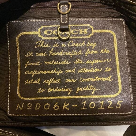 COACH Canvas Signature Logo Bag Brown With Dust Bag 10125‎ - Picture 4 of 14